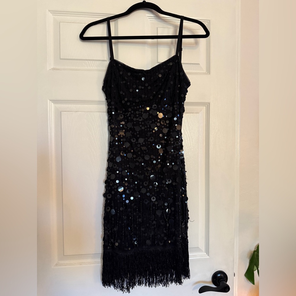 Leg Avenue Black Sequin Mini Dress